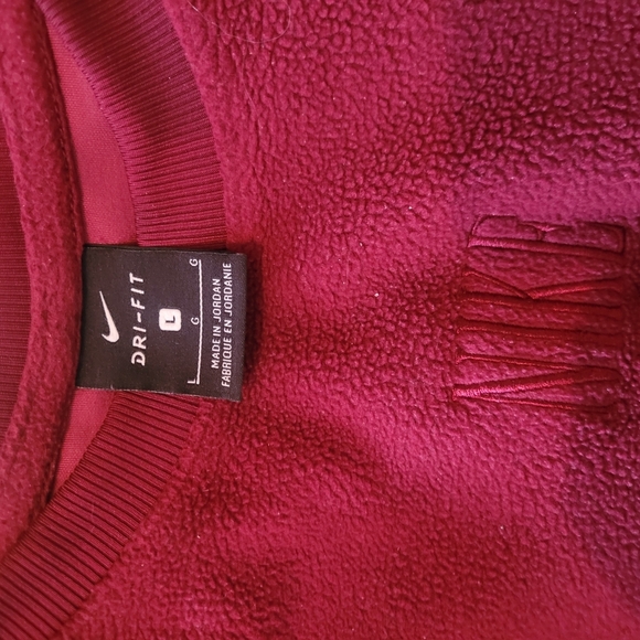 Nike Burgundy Fleece Crew Neck Sportswear Sweater L - Picture 5 of 5